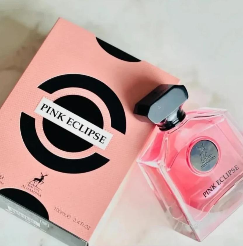 ادکلن زنانه شرکت الحمبرا مدل پینک اکلپس رایحه ی پرادا پارادوکس حجم ۱۰۰ میل