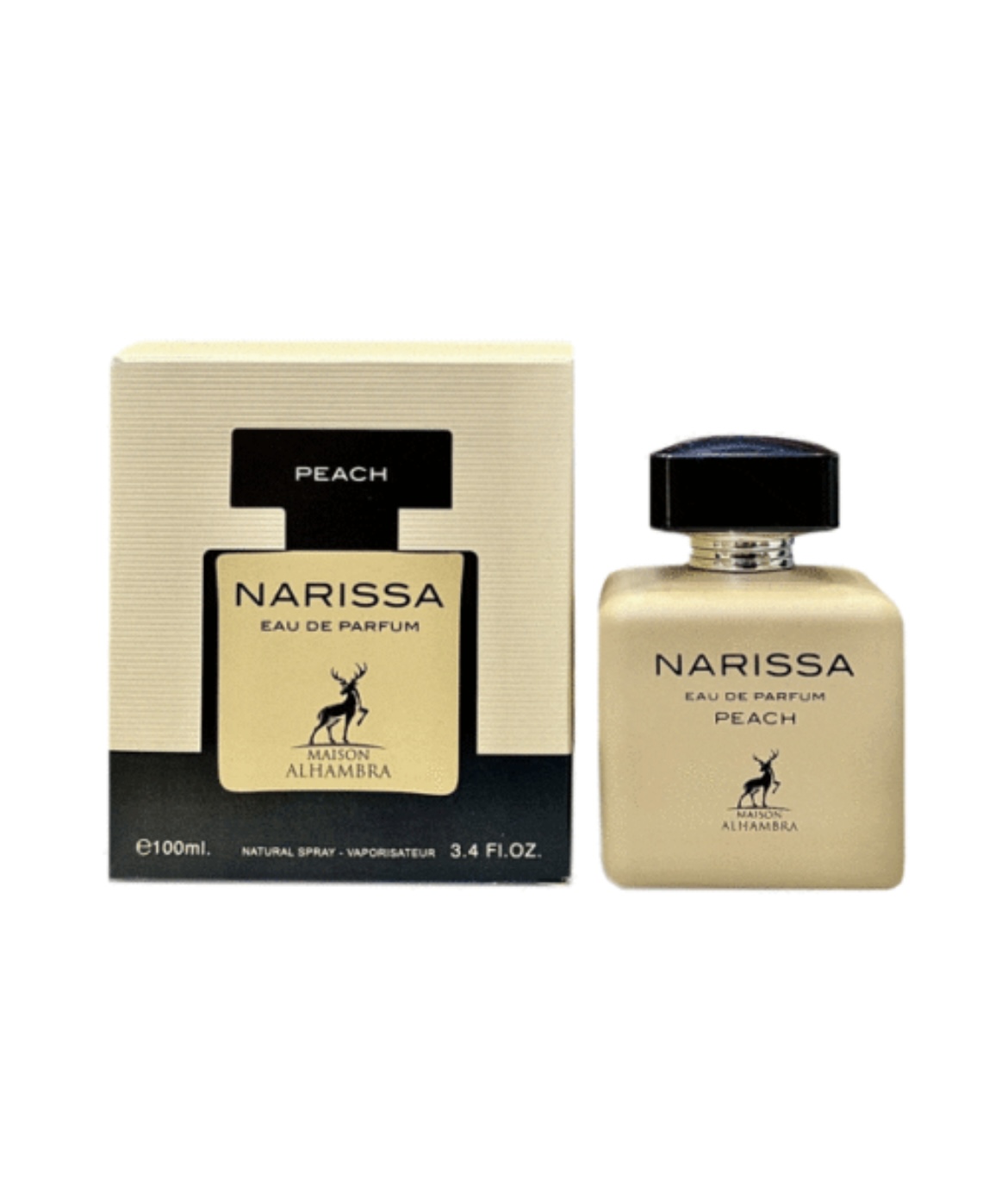 ادکلن الحمبرا مدل ناریسا پیچ رایحه نارسیسو پودری